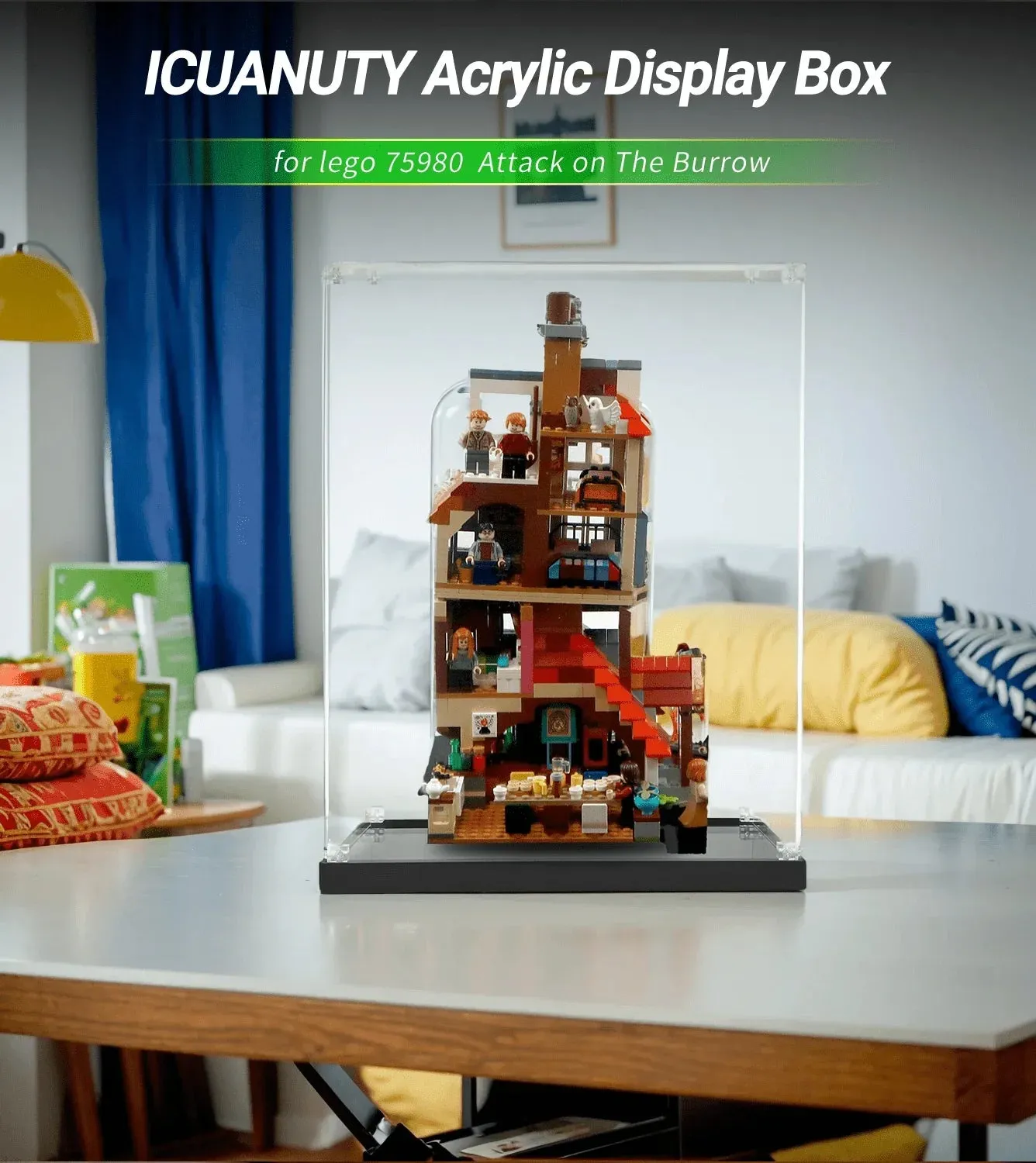 Display case for LEGO Harry Potter Attack on The Burrow 75980 — 3