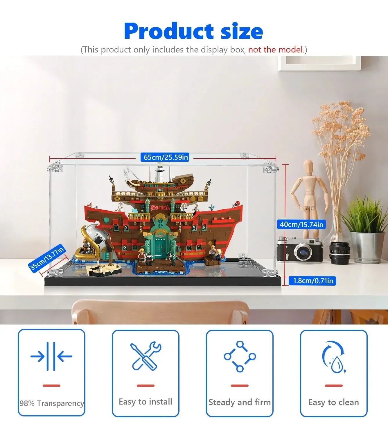 Gablota ekspozycyjna do LEGO® One Piece The Baratie Floating Restaurant 75640 — 7