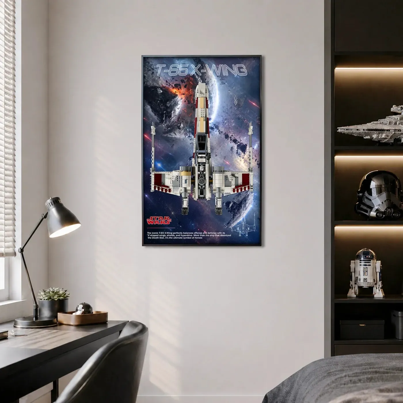 Sieninis eksponavimo rėmas LEGO® Star Wars™ X-Wing Starfighter™ 75355 — 2