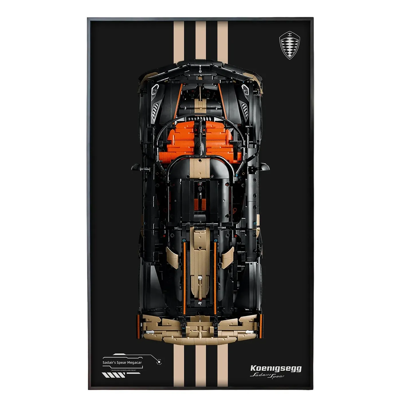 [Seria 3-ICONS] Ramka ekspozycyjna na ścianę do superaut LEGO Technic — 28