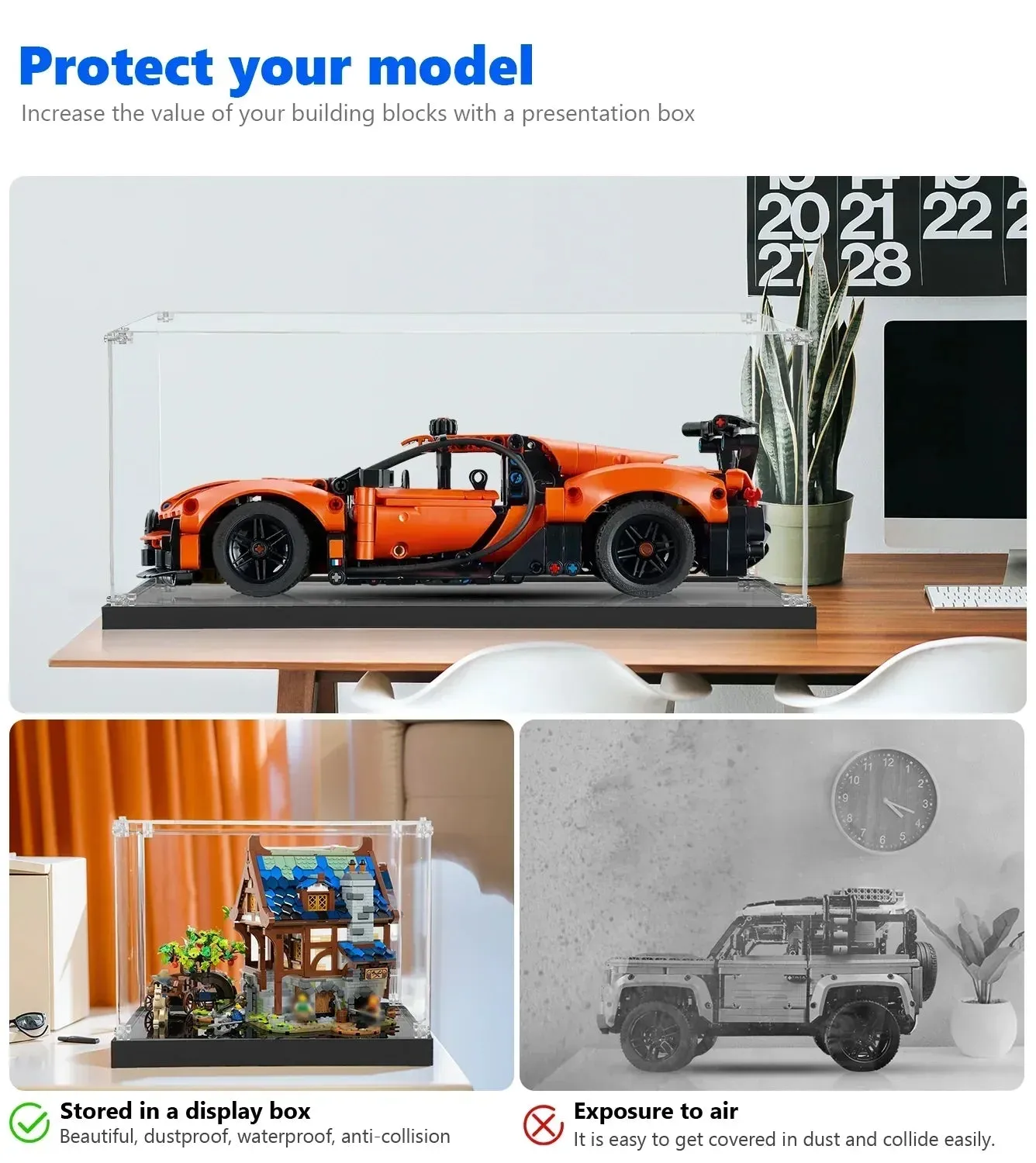 Display Case For LEGO Technic Bugatti Chiron Pur Sport Hypercar 42222 — 4