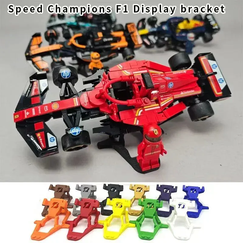 Displayständer für LEGO® Speed Champions F1® Autos, verstellbar & klappbar (3er-Set) – Black Edition — 4