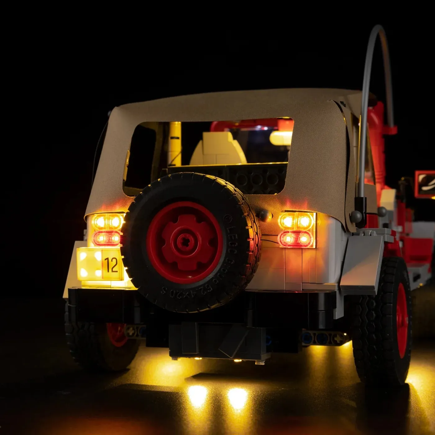 Premium-Beleuchtungsset kompatibel mit LEGO® Jurassic World™ Jurassic Park Jeep® Wrangler 77984 — 24