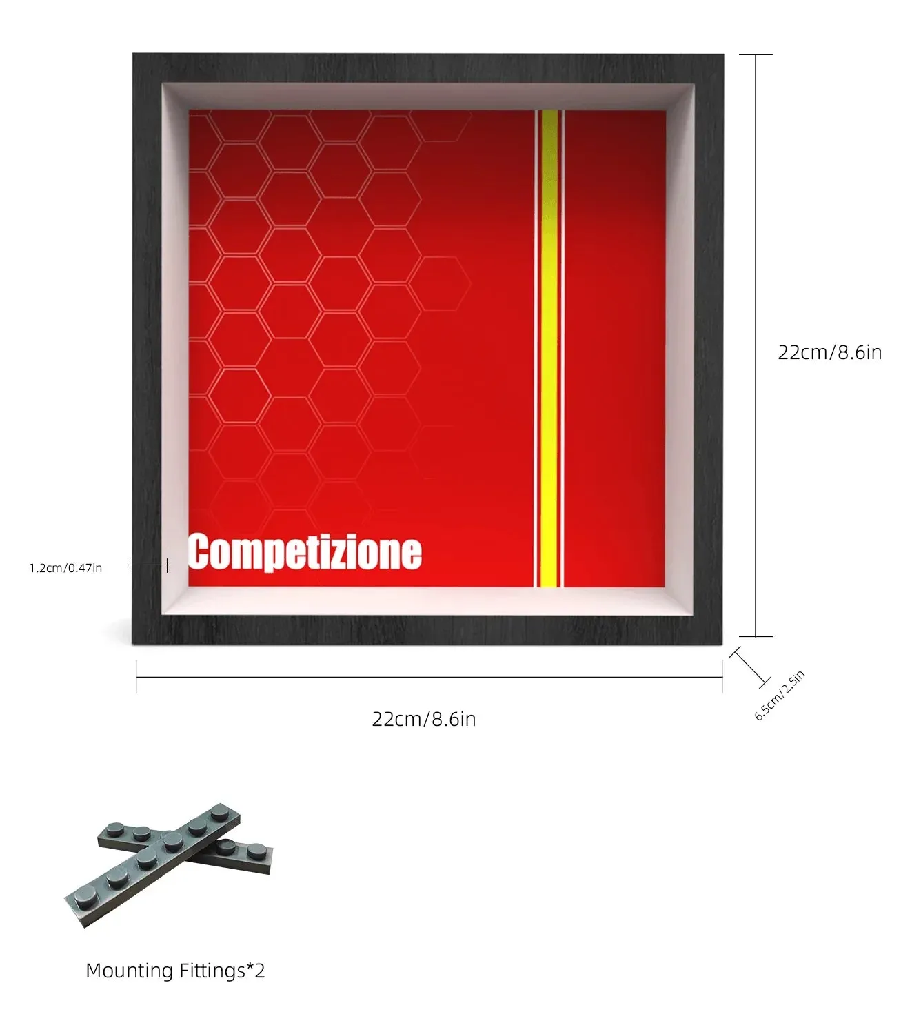 Display Frame for Lego Speed Champions 1970 Ferrari 812 M Toy Car 76914 Sports Red Race Car — 3