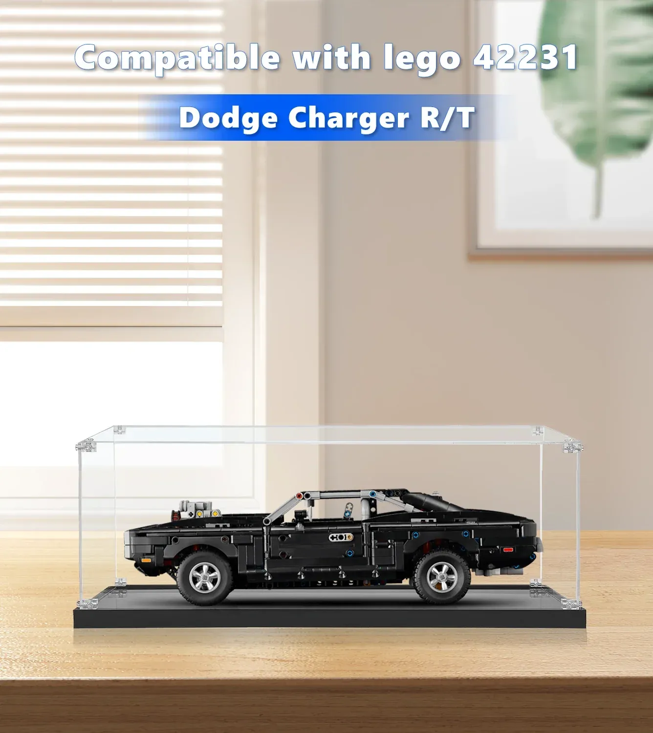 Display Case for LEGO® Technic™ Fast Furious Dodge Charger R/T 42231 — 4
