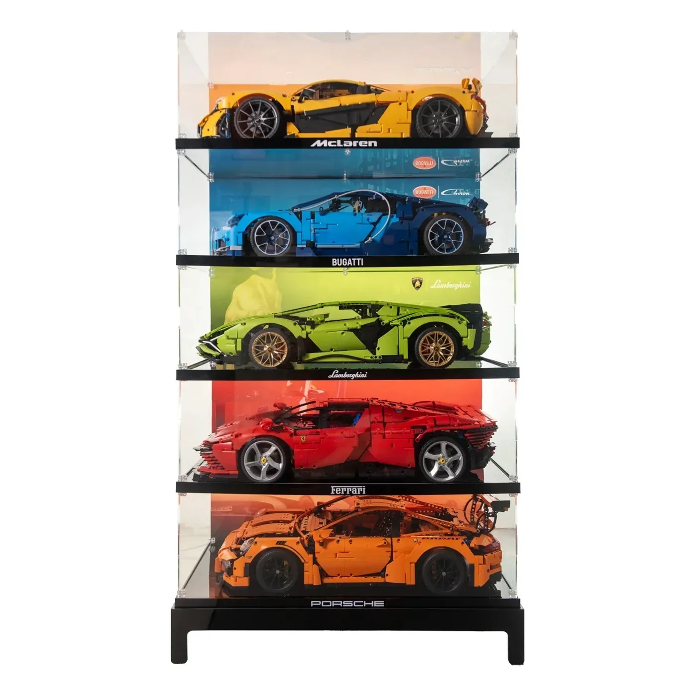Eksponavimo dėžė LEGO lenktyniniams automobiliams (mastelis 1:8) 42172/42143/42083/42056/42115/42232
