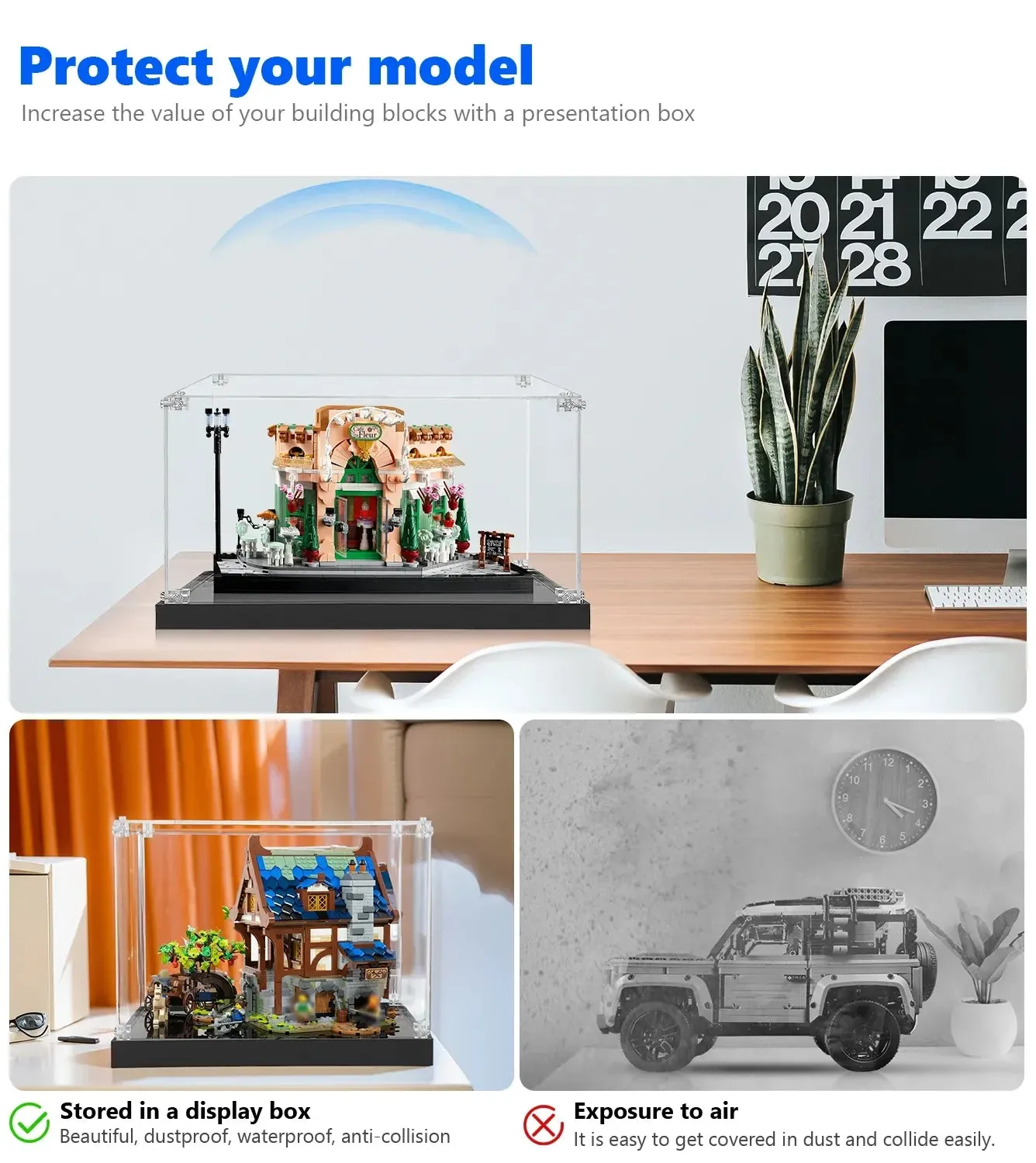Display case for LEGO® Icons French Café 10362 — 3