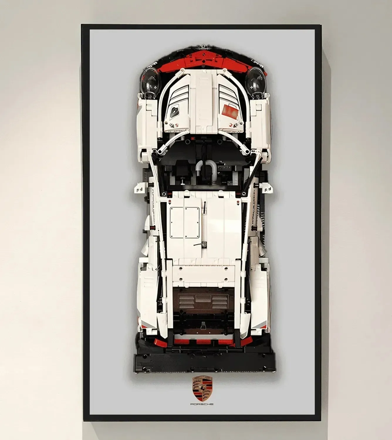 Väggfäste för exponering av LEGO 42096 Technic™ Porsche 911 RSR — 18