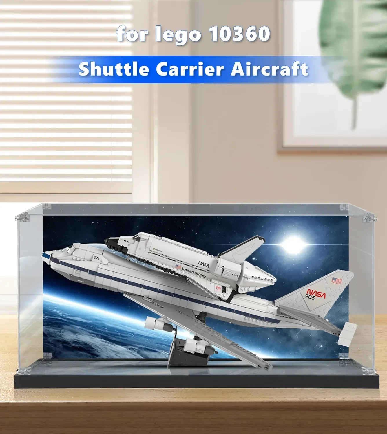 Vitrine für LEGO® Icons Shuttle Carrier Aircraft 10360 — 3