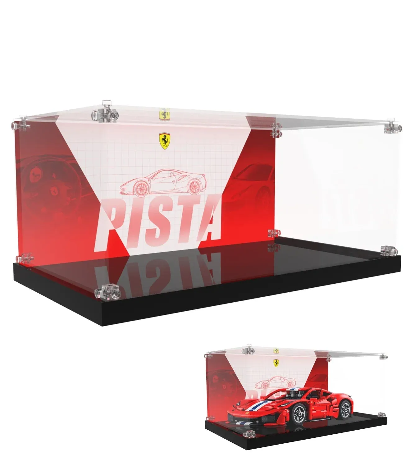 Vitrine für LEGO Technic™ Ferrari 488 Pista Car 42235 — 3