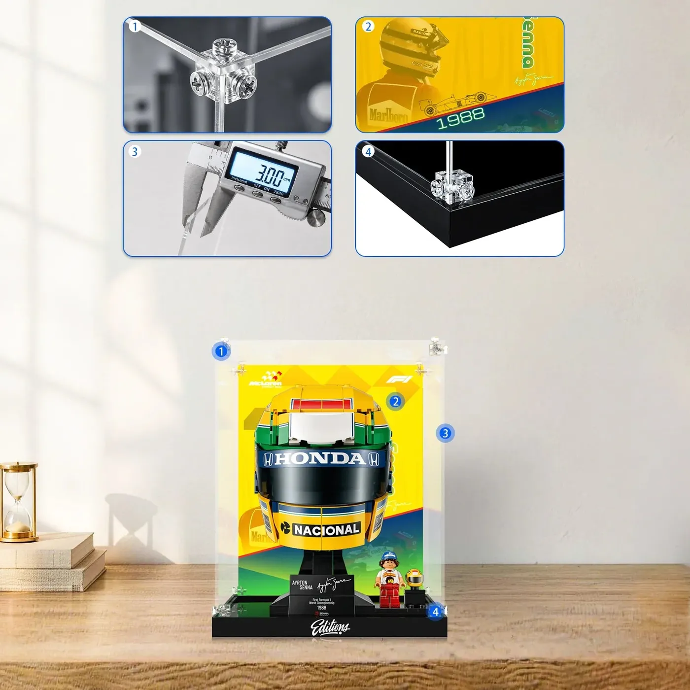 Vitrine für LEGO® Editions Ayrton Senna Helmet 43024 — 7