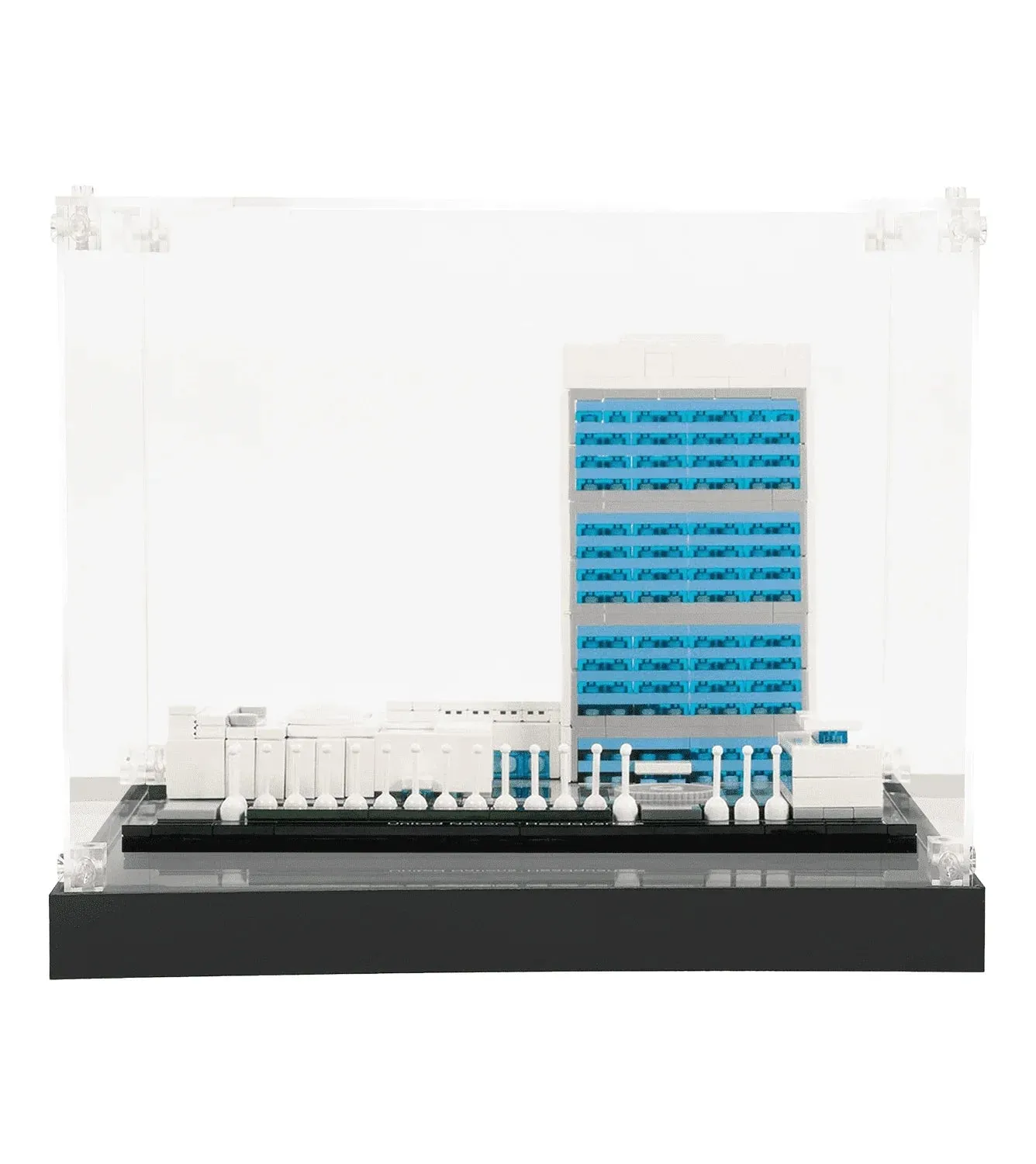 Display case for LEGO Architecture:United Nations Headquarters 21018