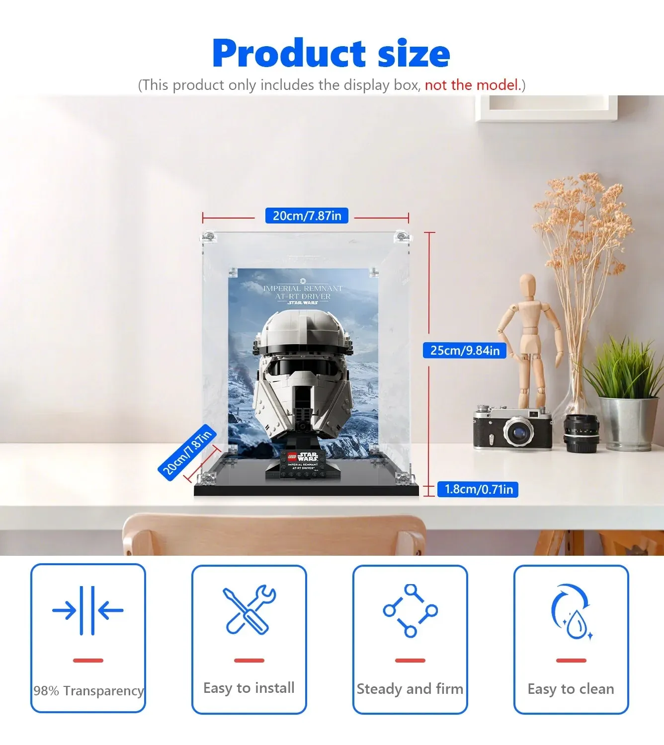 Gablota ekspozycyjna do LEGO Star Wars™ Imperial Remnant AT-RT Driver™ Helmet 75458 — 6