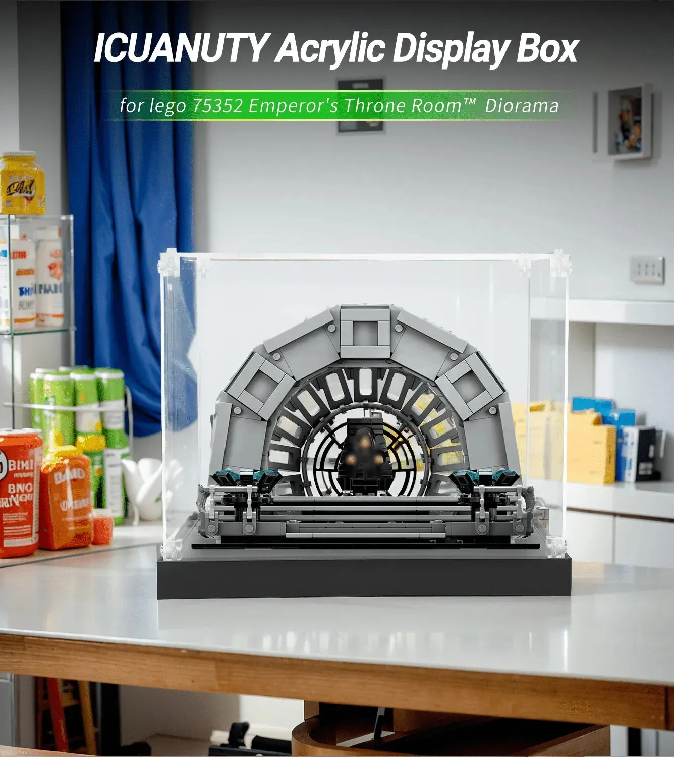 Display Case for LEGO Emperor's Throne Room Diorama 75352 — 2
