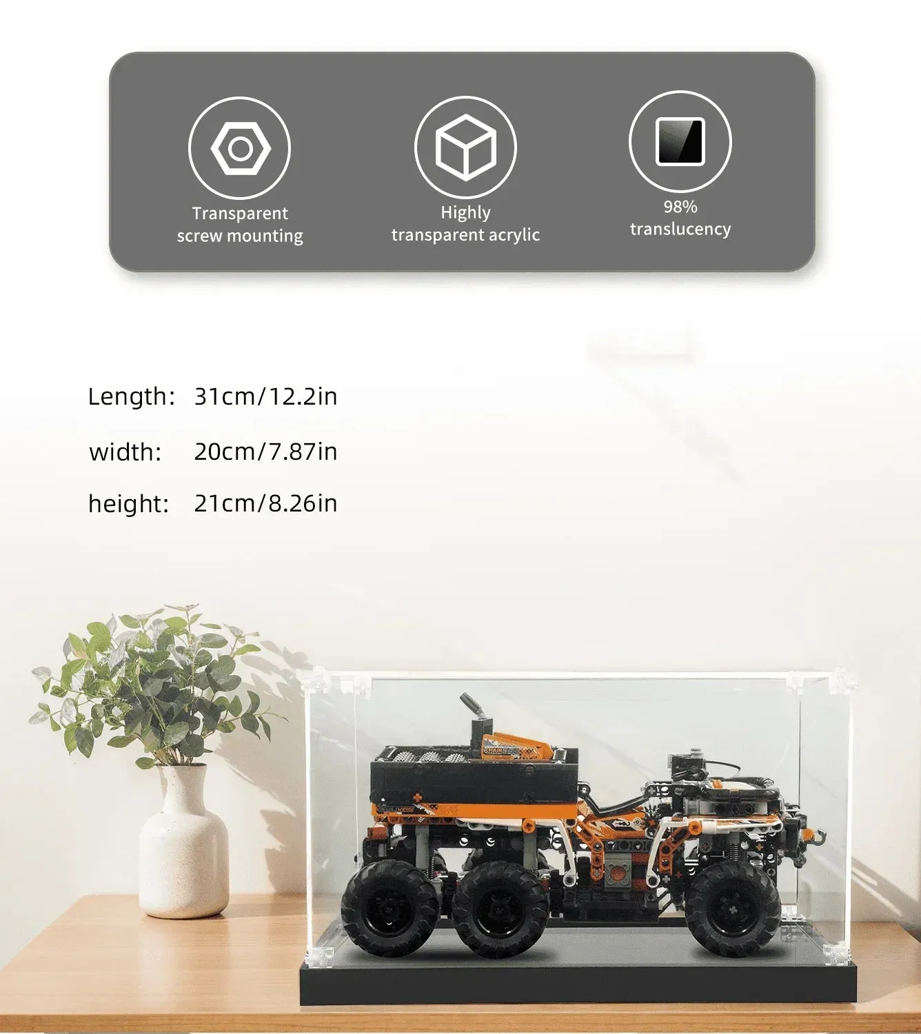 Display Case for LEGO Technic All-Terrain Vehicle 42139 — 5