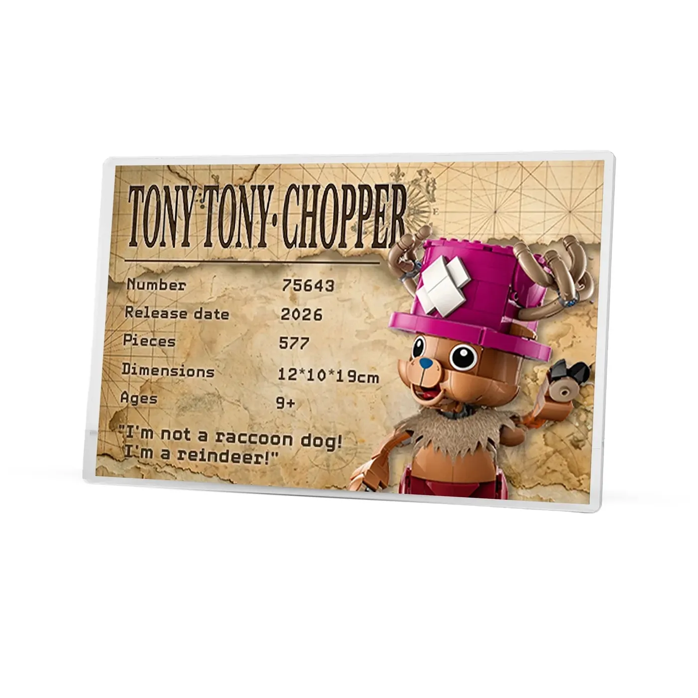 Display Plaque for One Piece Tony Tony Chopper 75643 — 2