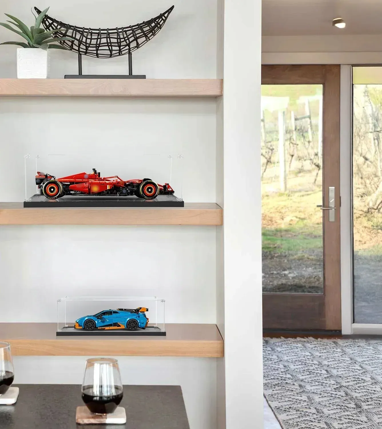 Vitrine für LEGO® Speed Champions Lamborghini Revuelto & Huracán STO 77238 (Blau) — 7