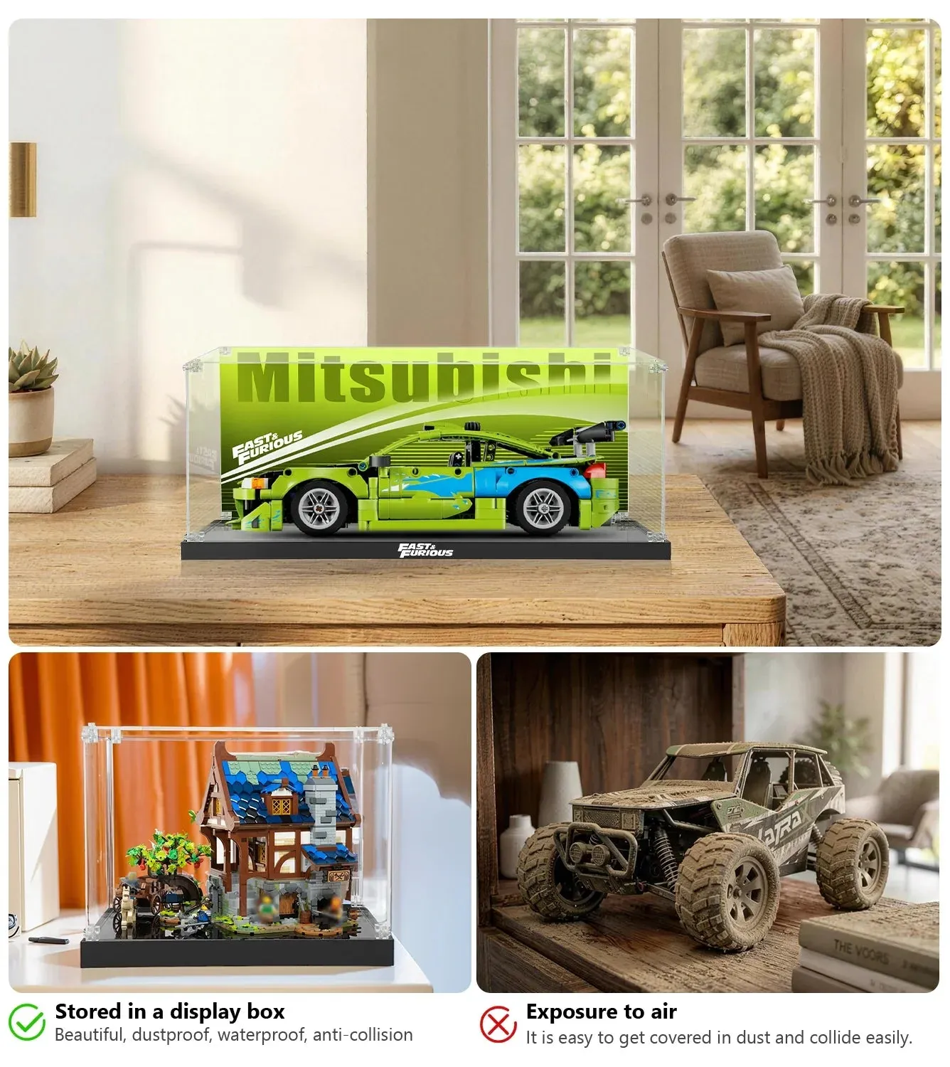 Vitrine für LEGO® Technic™ Fast Furious Mitsubishi Eclipse (42229) — 14