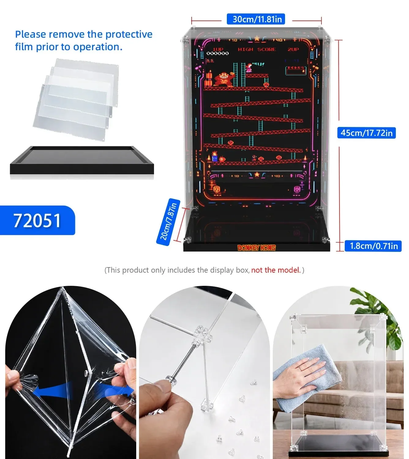 Vitrine für LEGO® Super Mario™ Donkey Kong™ Arcade 72051 — 5