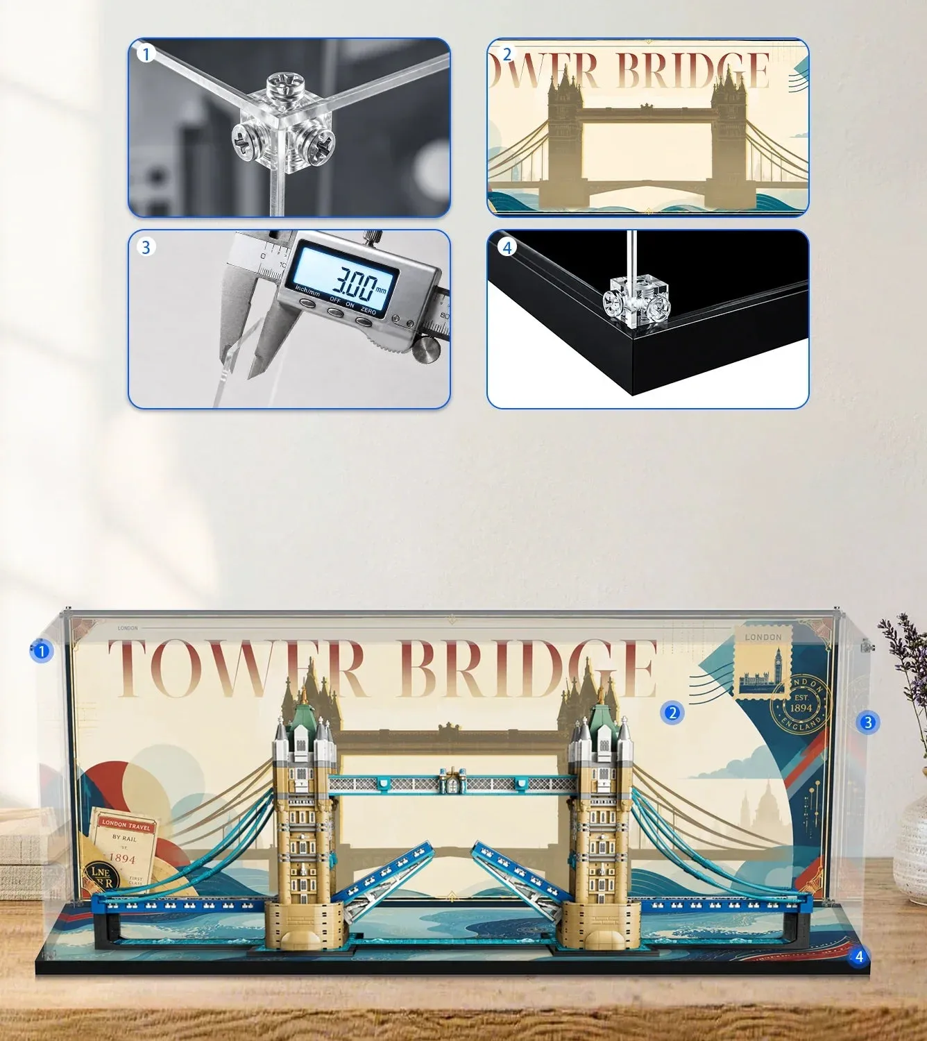 Vitrine für LEGO Architecture Tower Bridge 21067 — 7