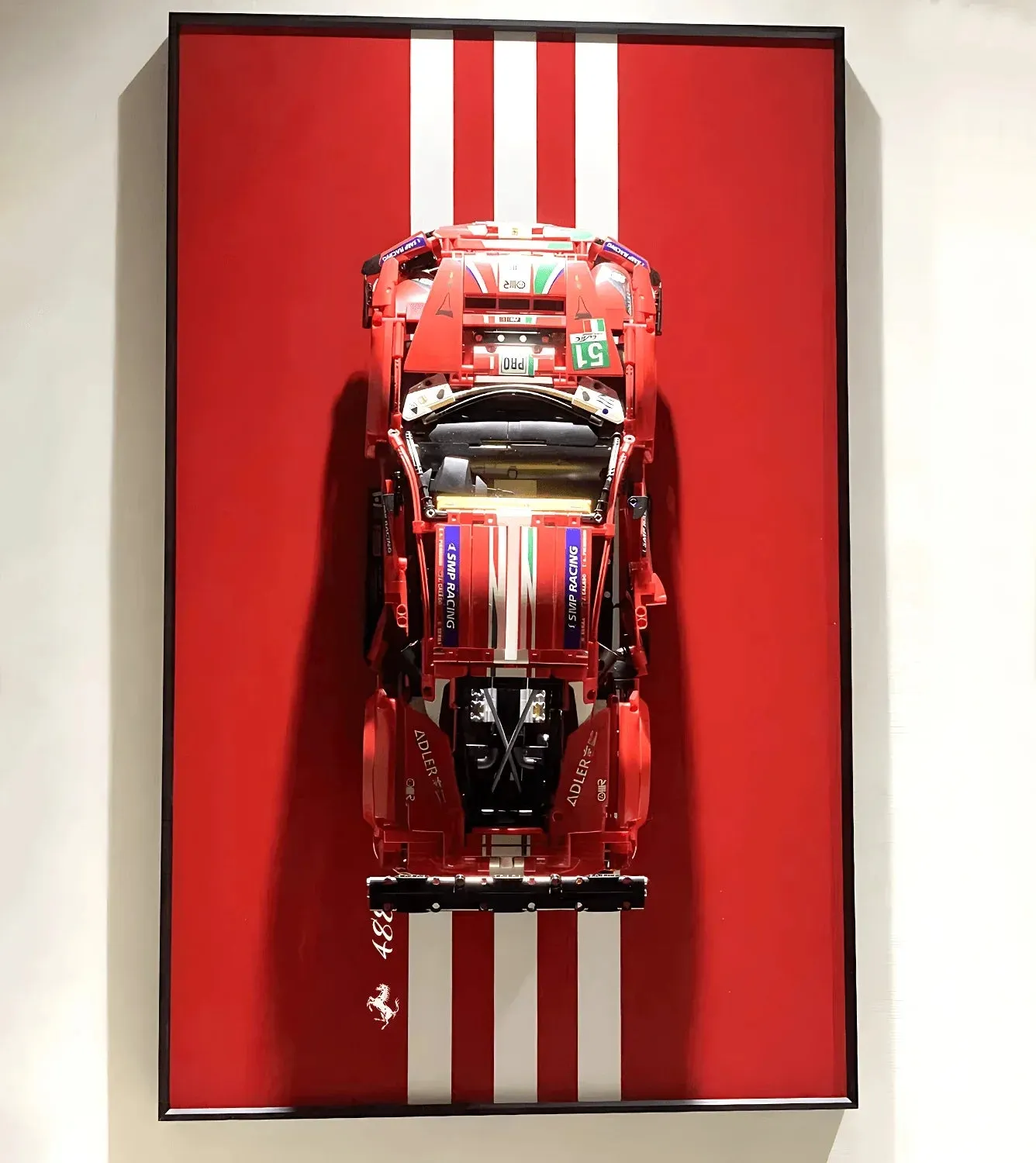 Wand-Displayrahmen für LEGO Ferrari 488 GTE 42125