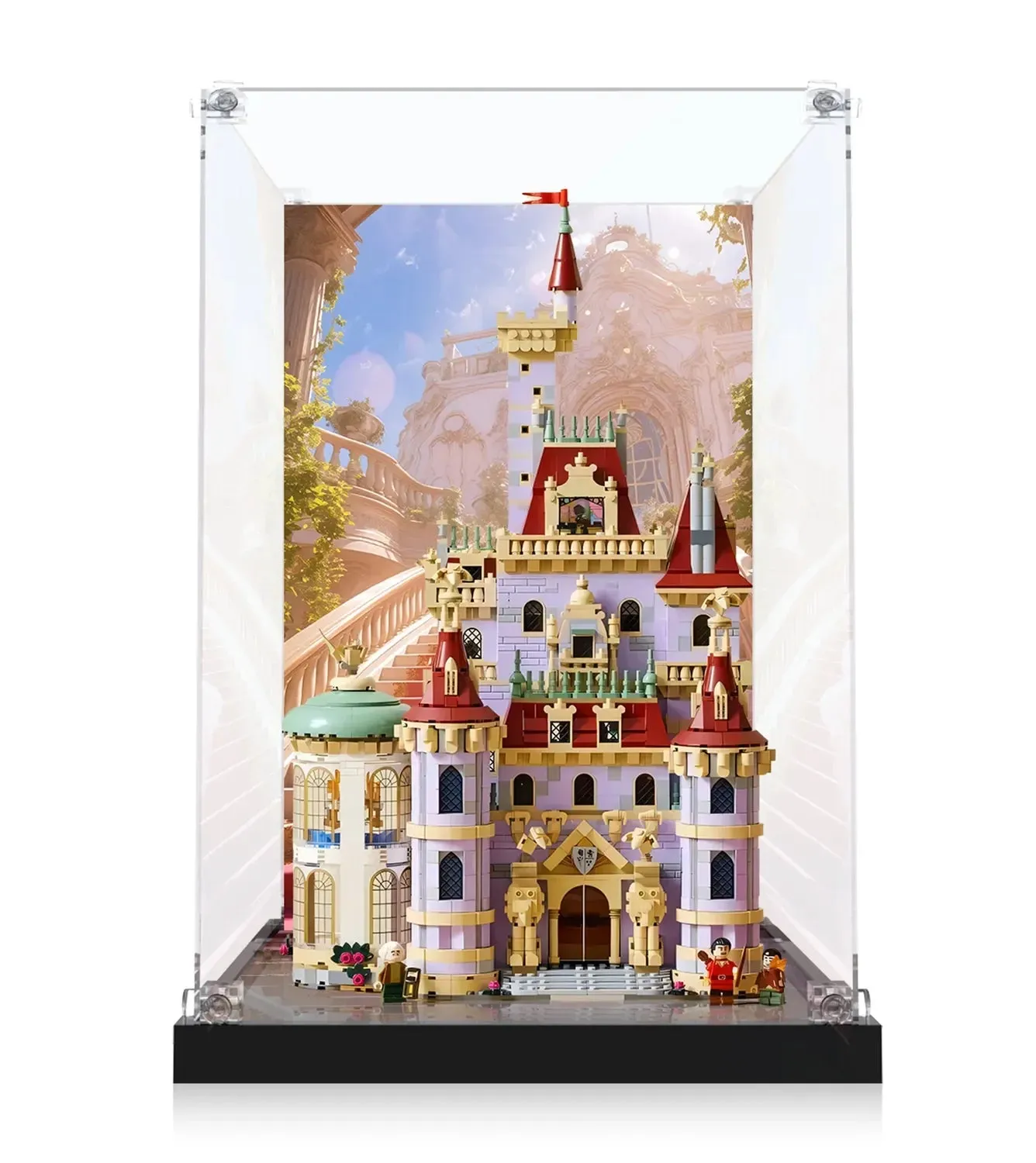 Display case for LEGO® Disney Beauty and the Beast Castle 43263