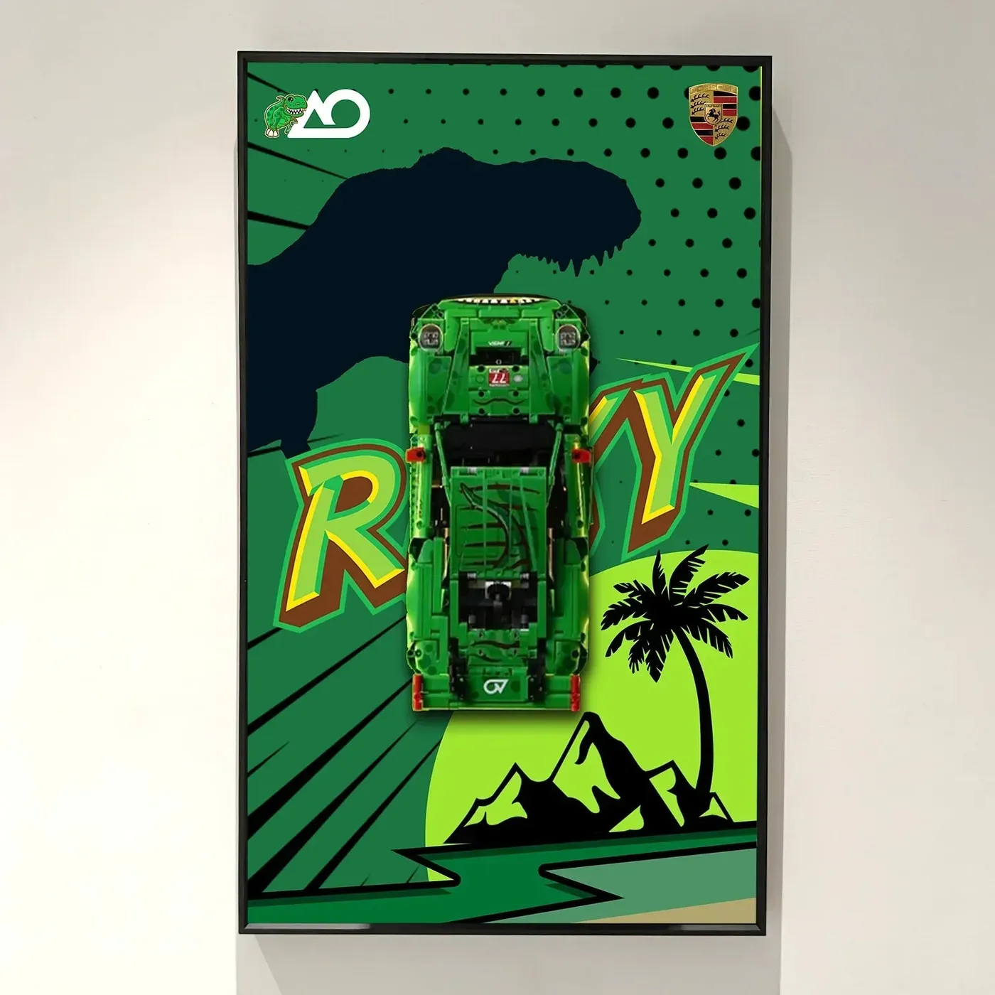 Ramka ekspozycyjna kompatybilna z LEGO® Technic™ Porsche 911 GT3 R REXY AO Racing Car 42224