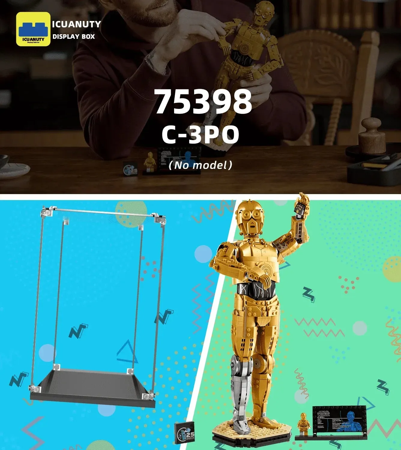 Vitrine für LEGO Buildable C3PO 75398 — 5
