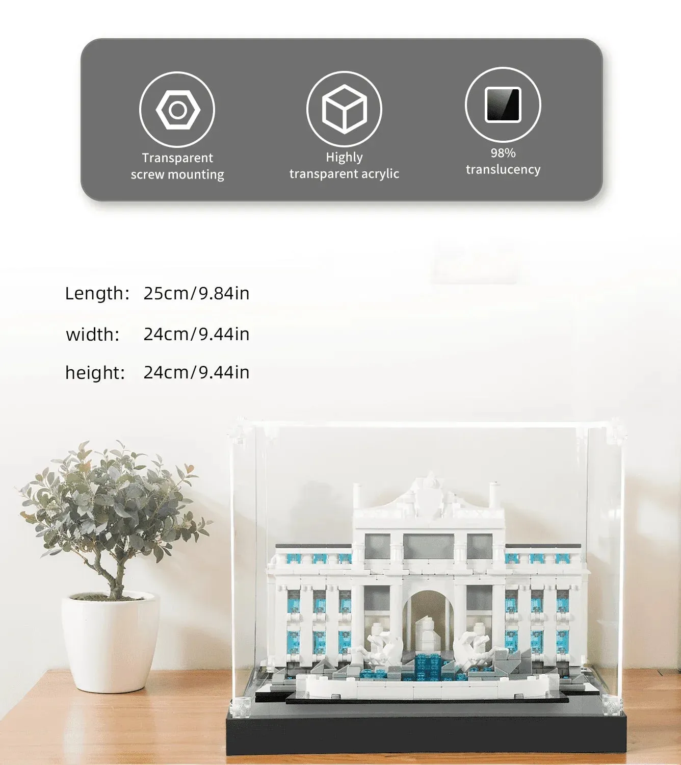 Eksponavimo dėžė LEGO Architecture Trevi Fountain Display 21020 — 5