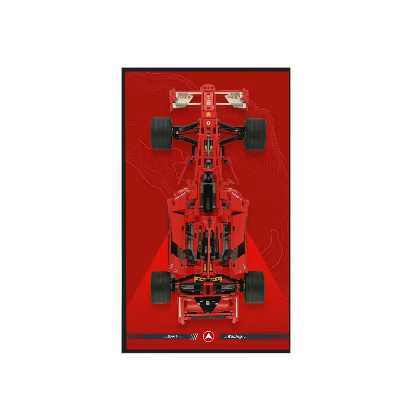 Wall Display Frame for LEGO Technic Ferrari F1 Racer 8674 — 2