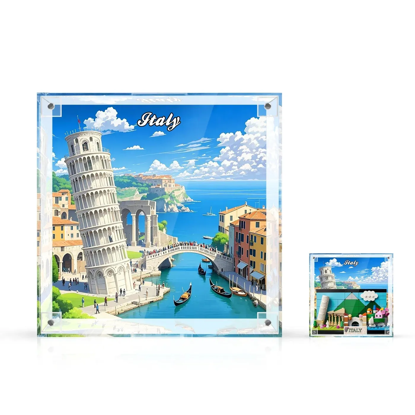 Displayrahmen-Kollektion für LEGO® City Postkarten aus einteiligem Acryl – 3D-Wandbild & Schreibtisch-Vitrine — 22