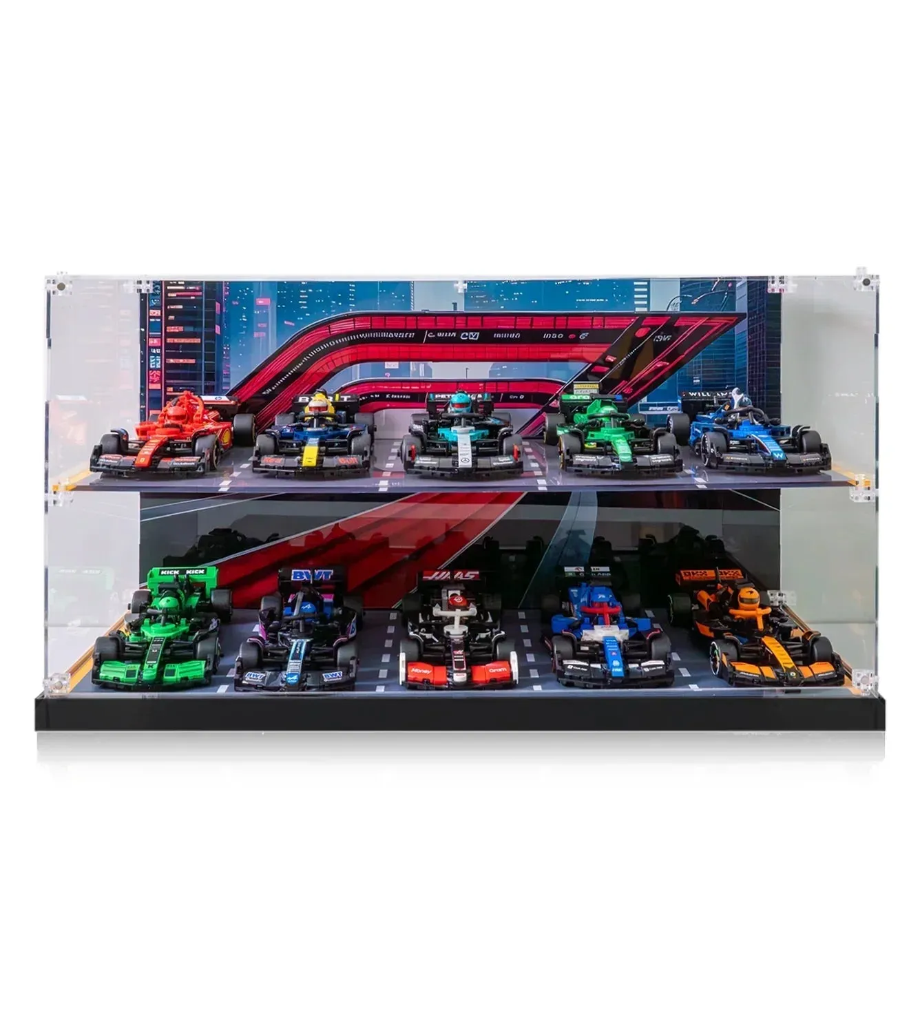 Eksponavimo dėžė visai LEGO Speed Champion F1 serijos kolekcijai (mastelis 1:32) — 2