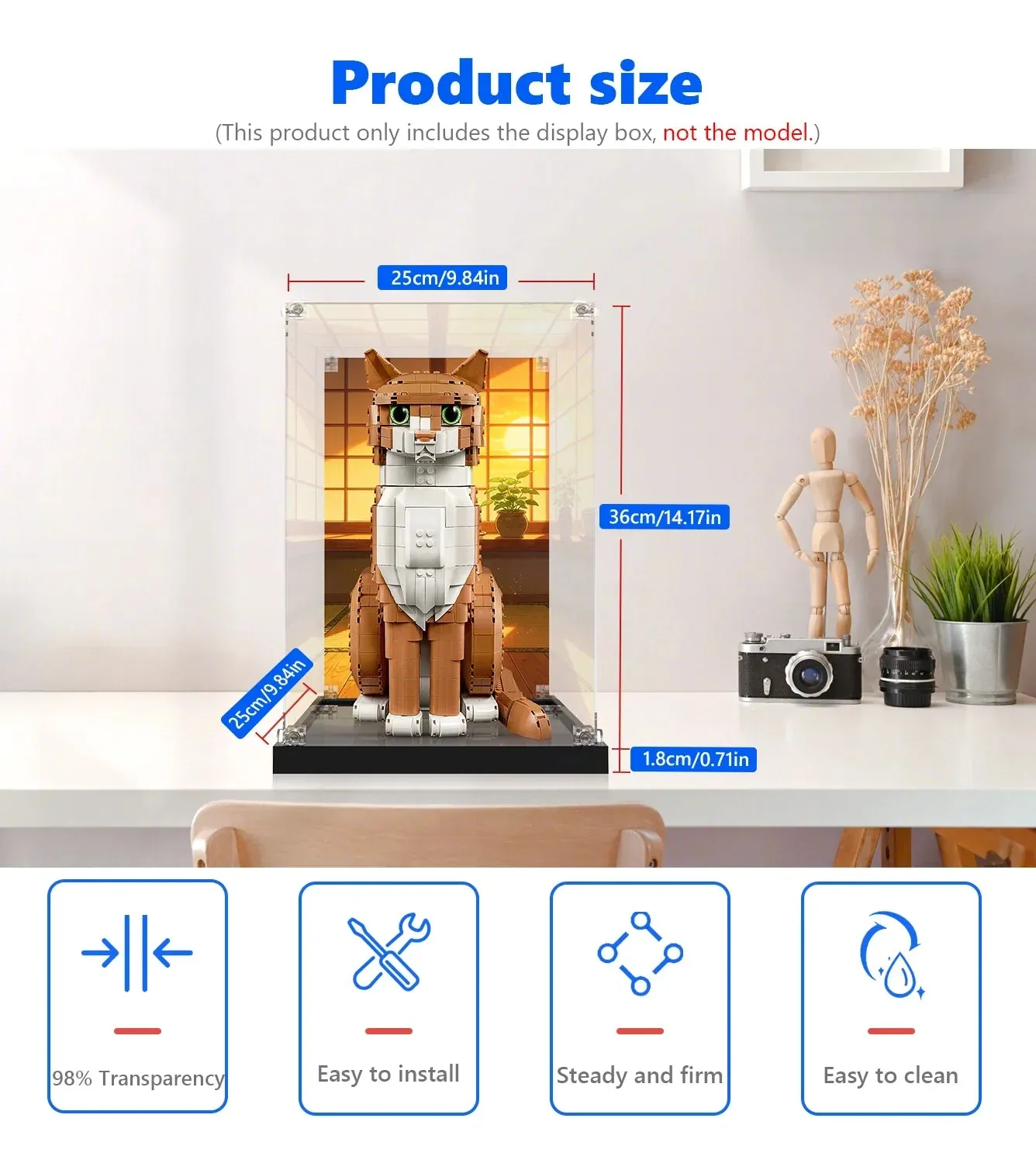 Premium montrar kompatibel med LEGO Ideas Orange Cat 21376 — 2
