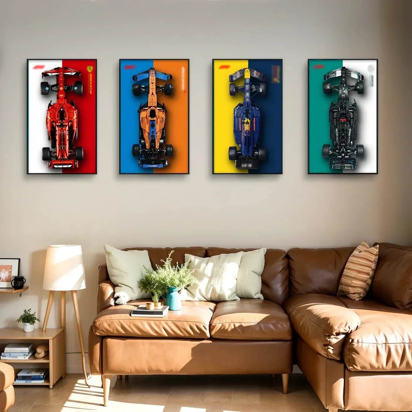 [Seria SplitBackdrop™] Ramka ścienna do samochodów F1 LEGO Technic