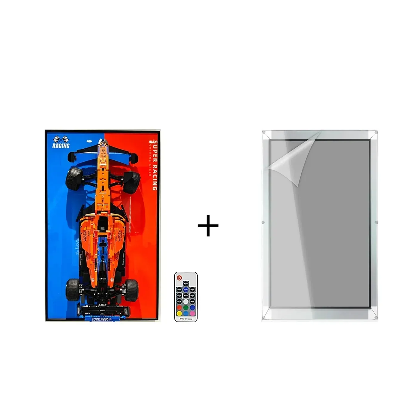 Sieninis eksponavimo rėmas, skirtas LEGO 42141 Technic™ McLaren Formula 1™ Race Car — 26