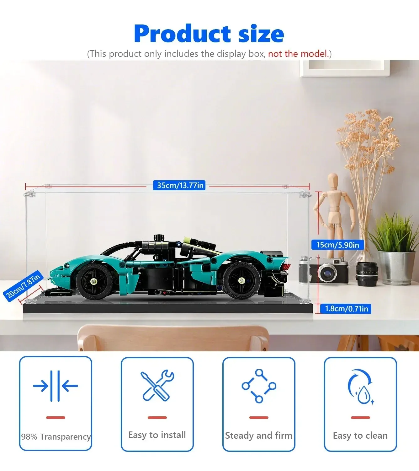 Display Case for LEGO® Technic™ Aston Martin Valkyrie (1:16 Scale) 42208 — 5