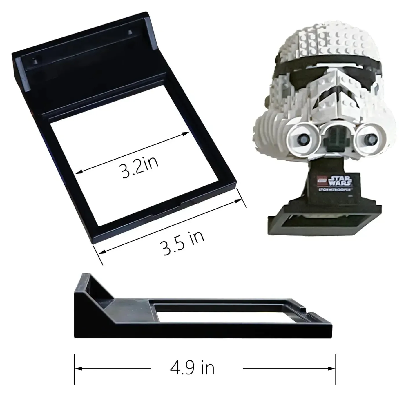 Displayregal für LEGO, kompatibel mit allen Standard-LEGO-Helmen: Boba Fett 75277/Tie Fighter Pilot 75274/Stormtrooper 75276 — 3