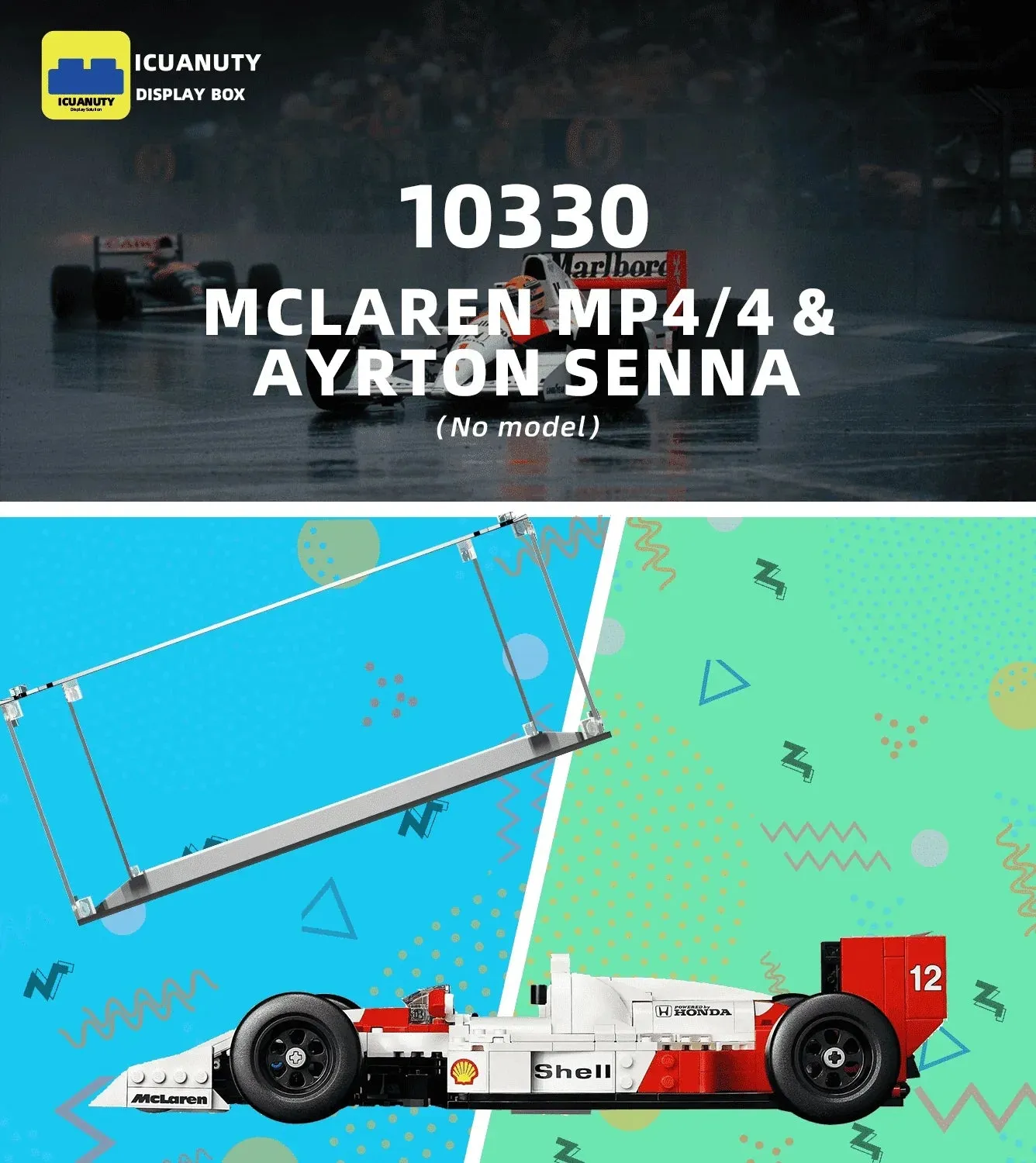 Vitrine für LEGO McLaren MP4/4 & Ayrton Senna 10330 — 6