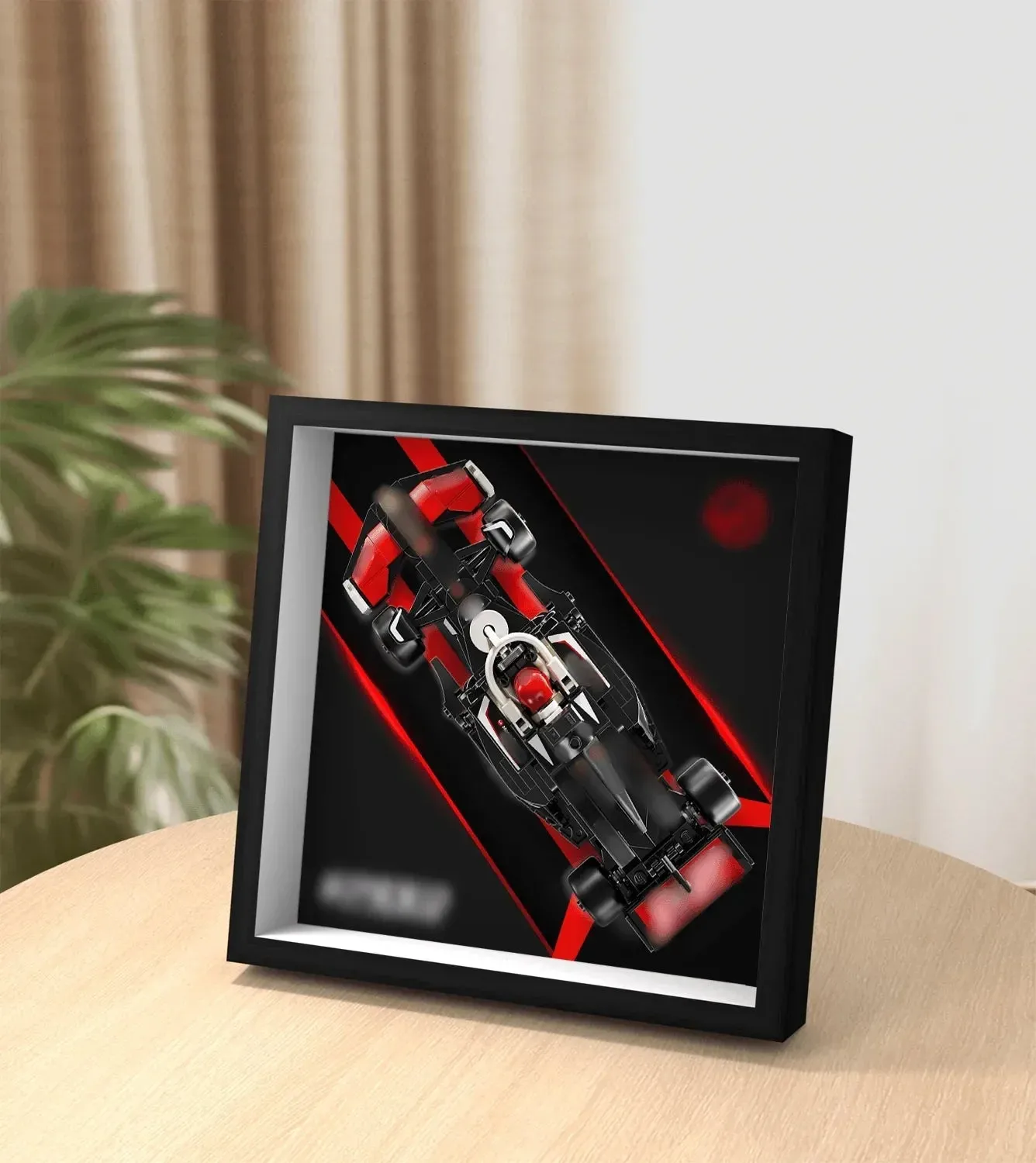 Väggmonterad displayram för bilmodellen LEGO MoneyGram Haas F1® Team VF-24 77250