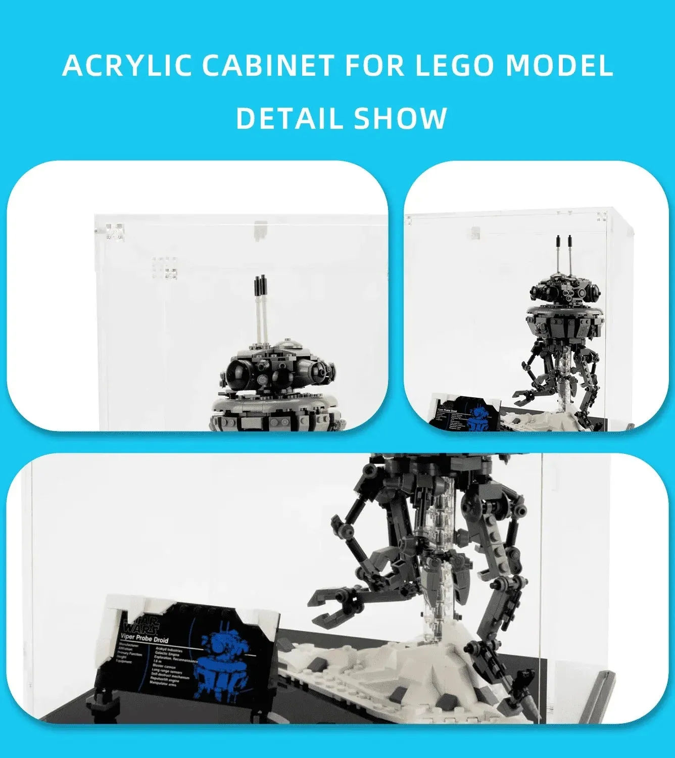 Vitrine für LEGO Star Wars Imperial Probe Droid 75306 — 5