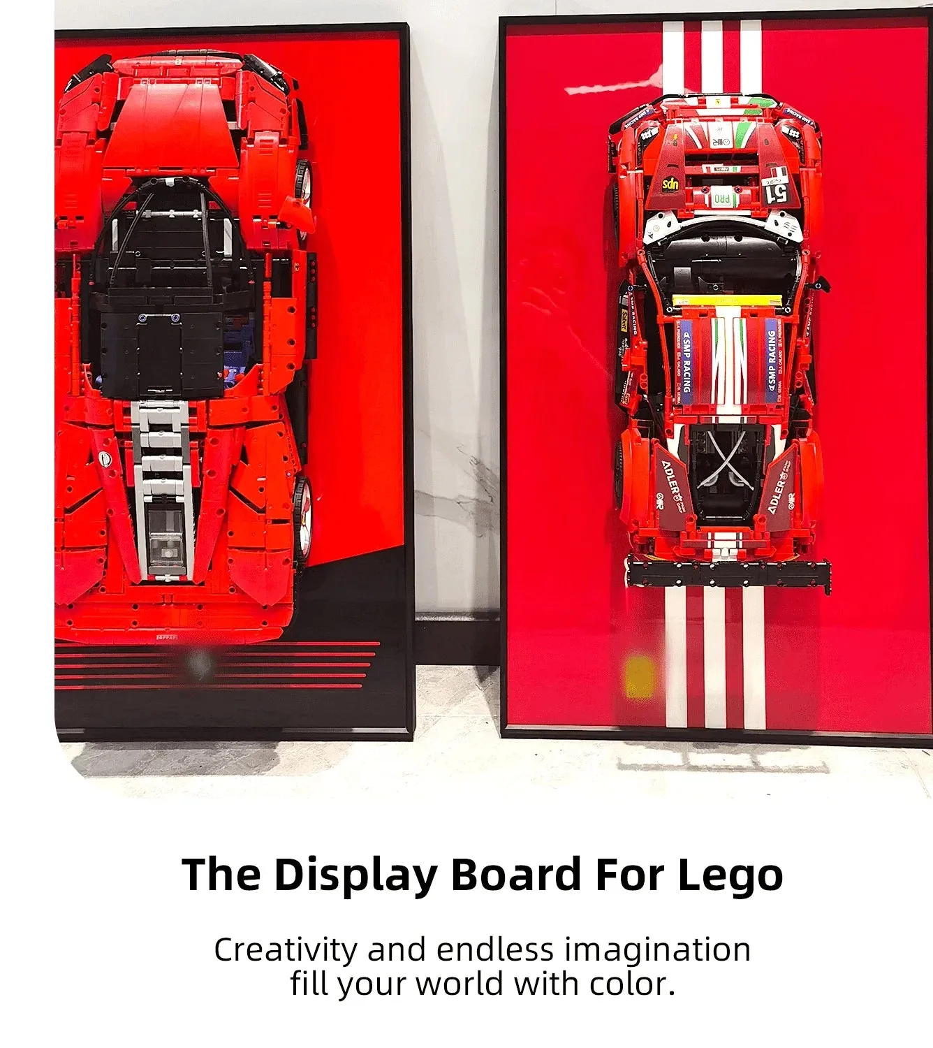 Wand-Displayrahmen für LEGO Ferrari 488 GTE 42125 — 6