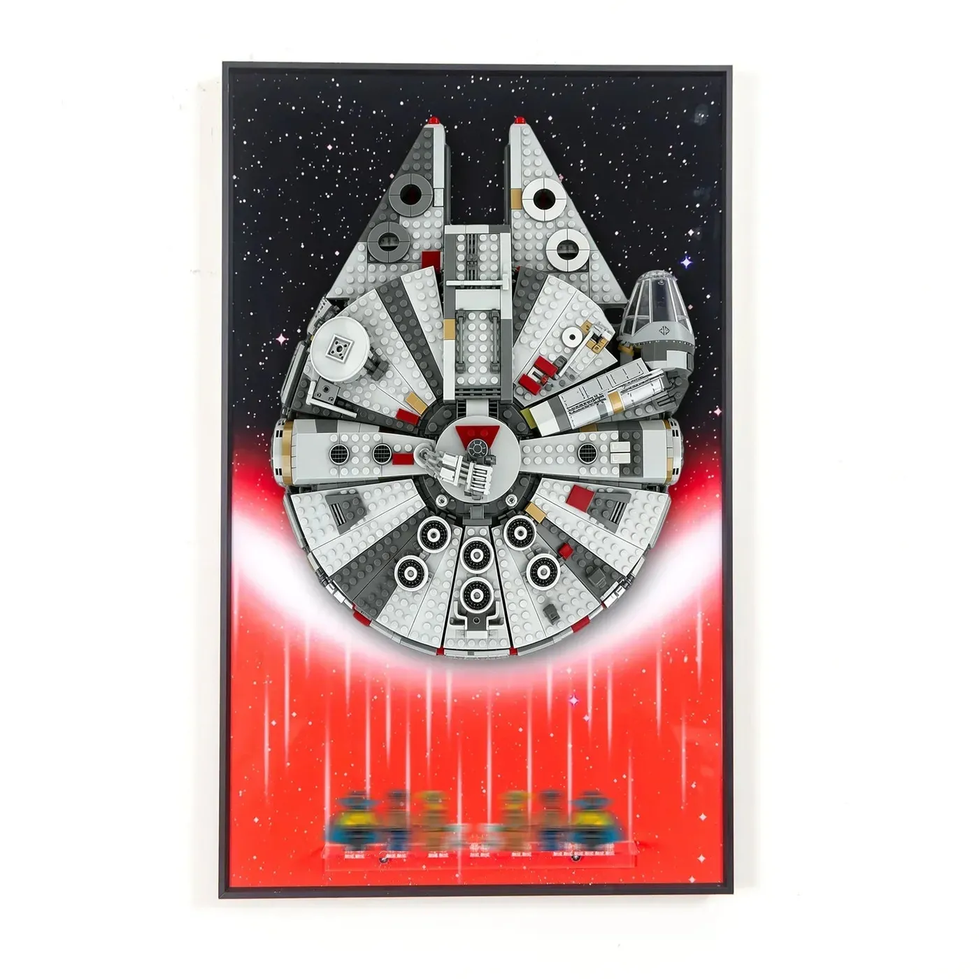 RAMKA EKSPOZYCYJNA na ścianę Premium kompatybilna z LEGO® Star Wars™ Millennium Falcon™ 75257 — 2