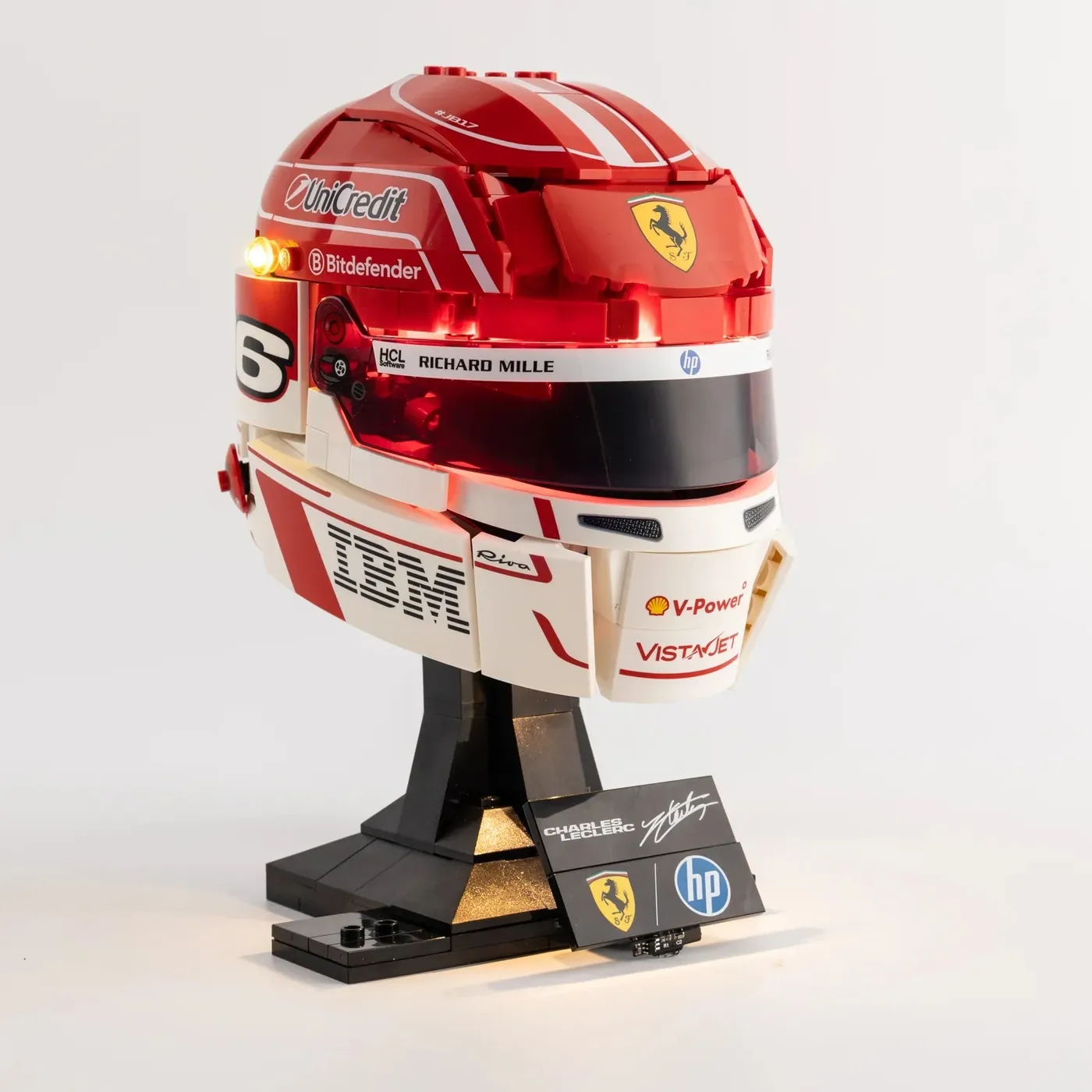 Zestaw oświetlenia Premium kompatybilny z LEGO® Editions Scuderia Ferrari HP Charles Leclerc Helmet 43014 — 25