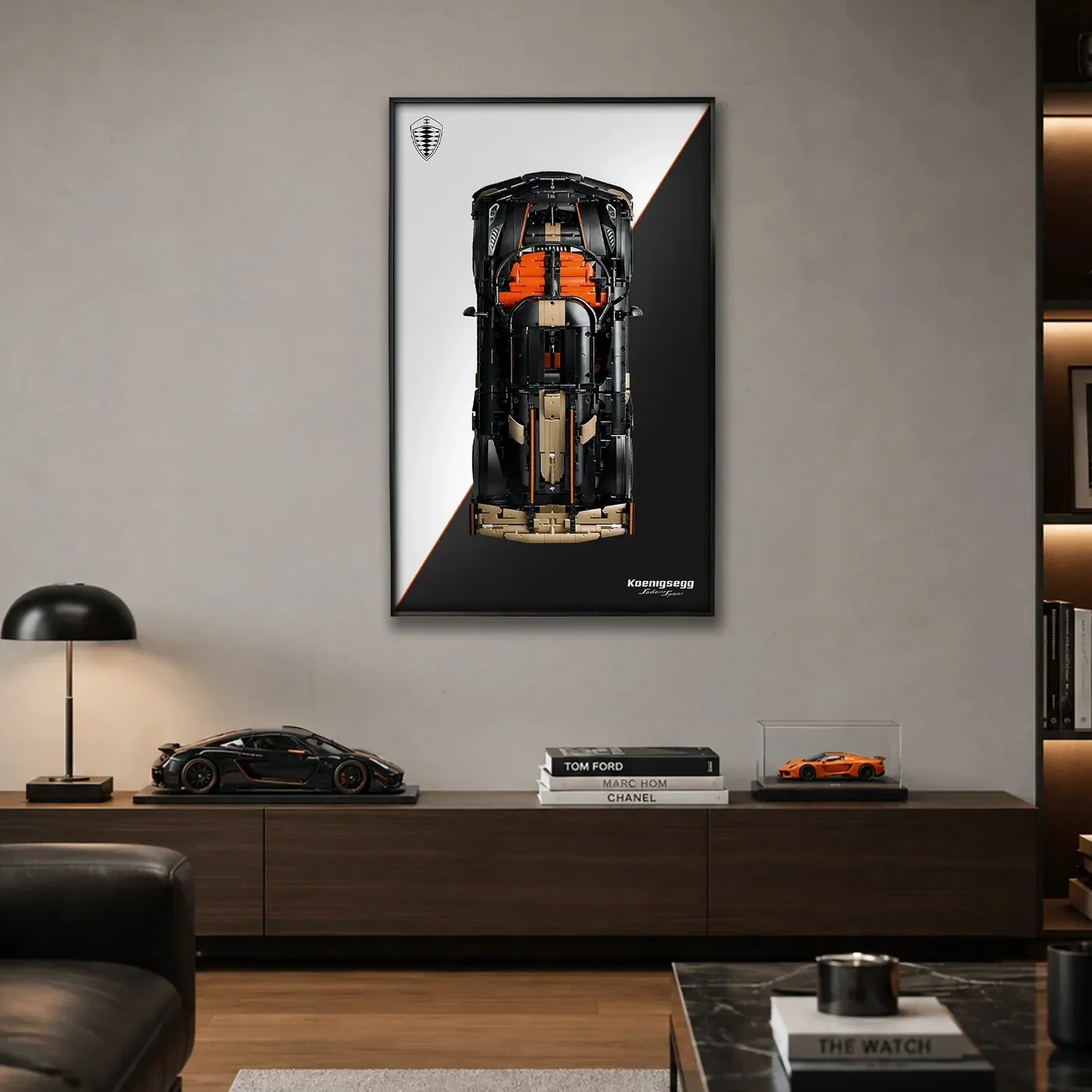 Wall Display Frame for LEGO Technic™ Koenigsegg Sadair's Spear Megacar 42232 — 13