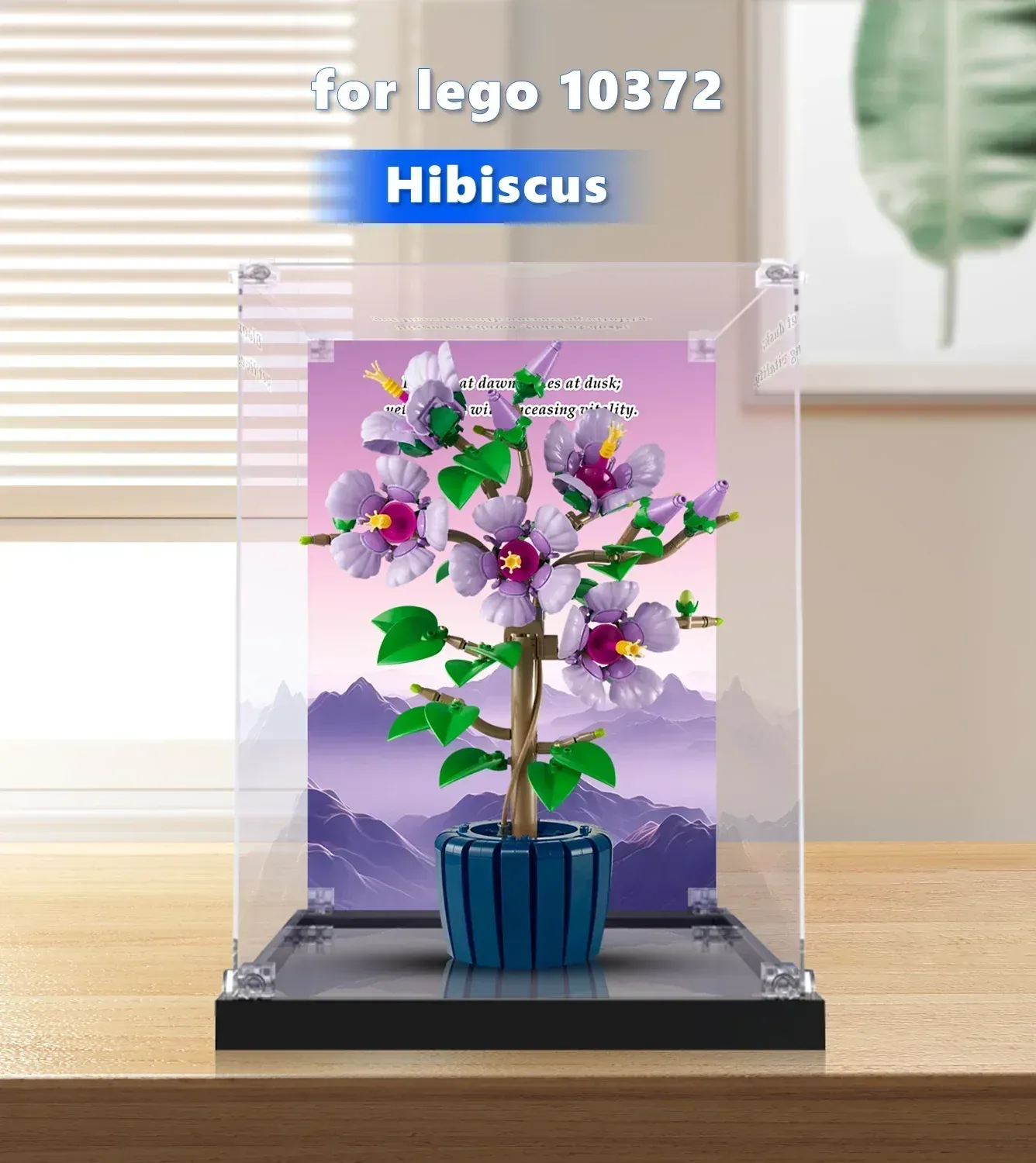 Display case for LEGO The Botanical Collection Hibiscus 10372 — 10