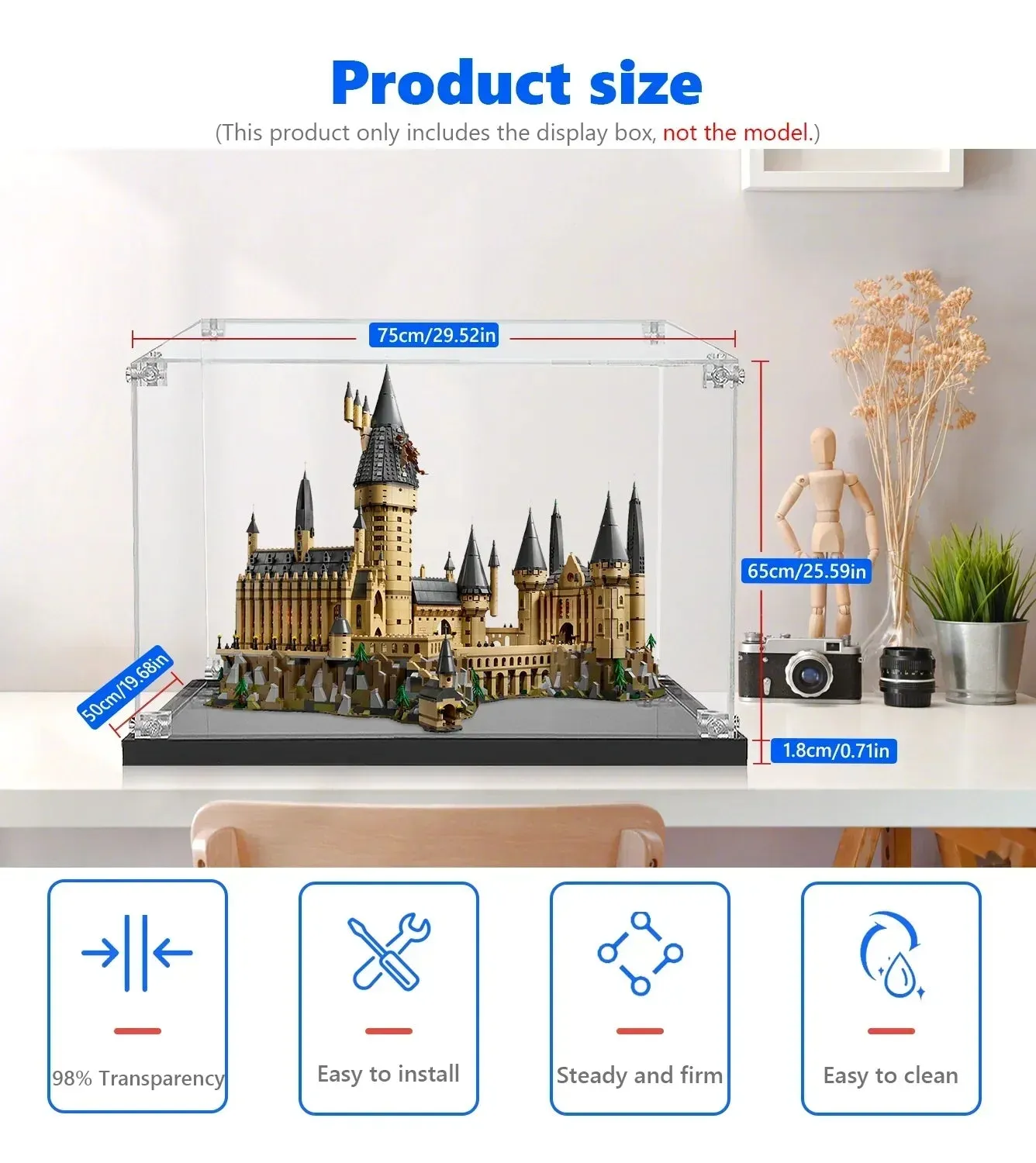 Premium-Acrylvitrine für LEGO® Harry Potter™ Hogwarts™ Castle 71043 — 5