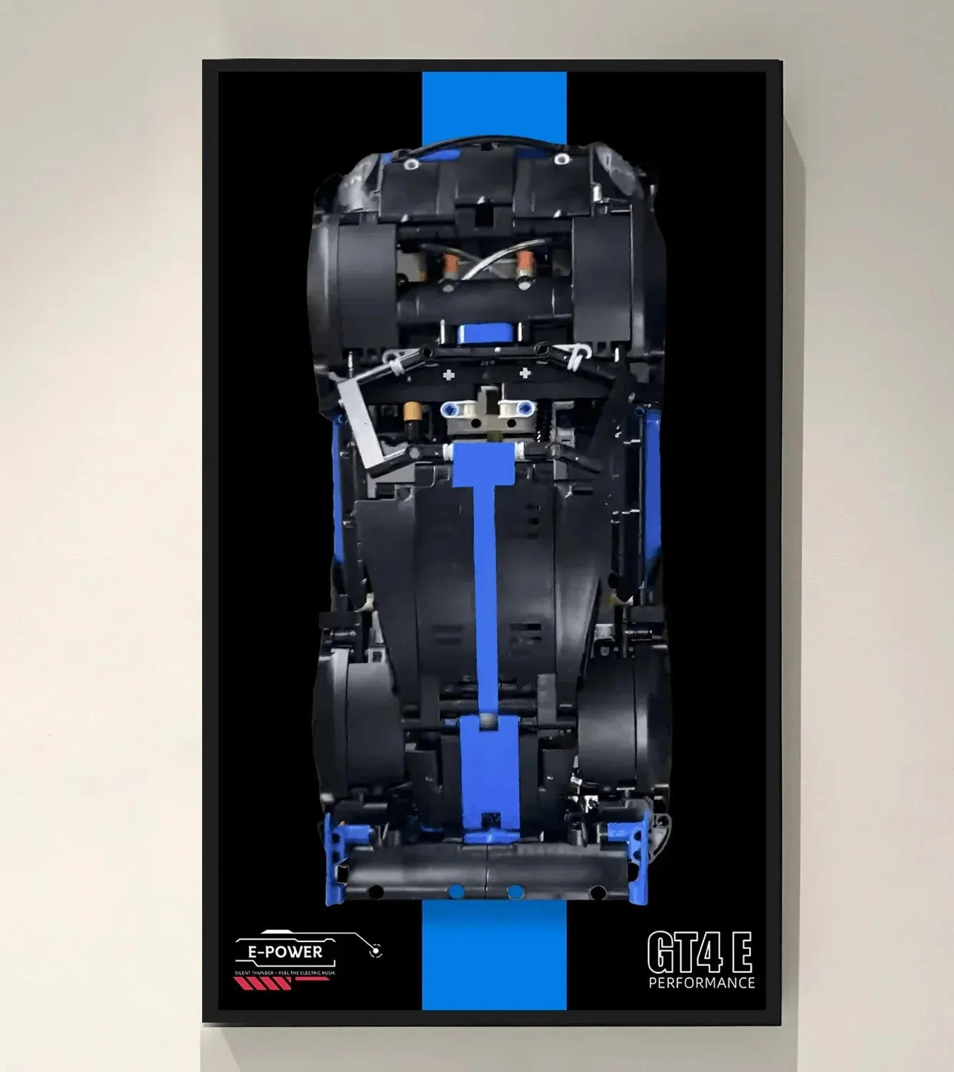 Wand-Displayrahmen für Lego technic Porsche GT4 e-Performance Race Car 42176 — 2