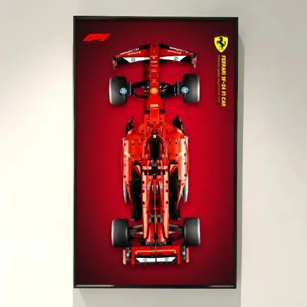[Seria SpectraFlow] Ramka ekspozycyjna na ścianę do samochodu Lego Technic™ Formula 1™ — 3