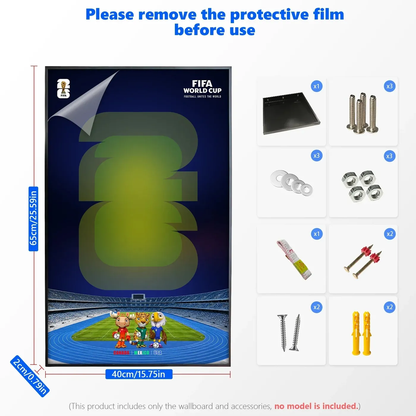 Wall Display Frame for LEGO® Editions FIFA World Cup™ Official Trophy 43020 — 2