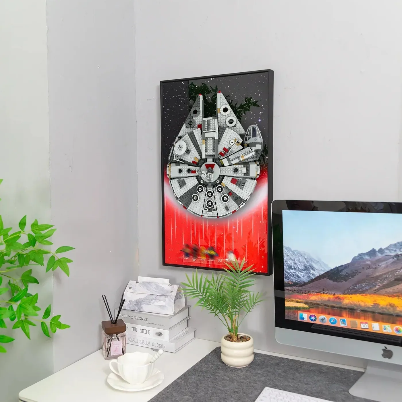 RAMKA EKSPOZYCYJNA na ścianę Premium kompatybilna z LEGO® Star Wars™ Millennium Falcon™ 75257 — 13
